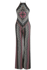 Wavy Halter Neck Dip Top & Trousers Set