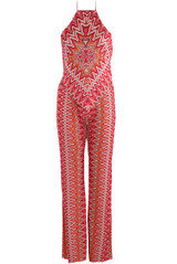 Wavy Halter Neck Dip Top & Trousers Set