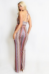 Wavy Halter Neck Dip Top & Trousers Set