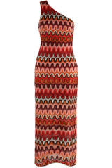 One Shoulder Knit Maxi Dress