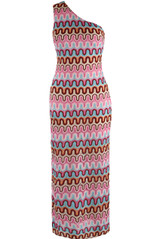 One Shoulder Knit Maxi Dress