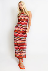 One Shoulder Knit Maxi Dress