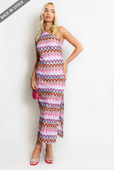 One Shoulder Knit Maxi Dress
