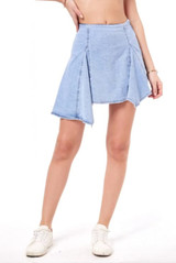 Pleated Denim Skirts