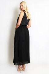 Pleated Chiffon Maxi Skirt