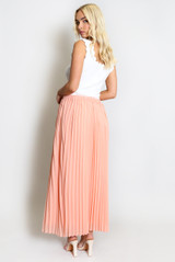 Pleated Chiffon Maxi Skirt