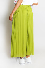 Pleated Chiffon Maxi Skirt