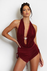 Starfish Halter-neck Top And Shorts Set