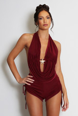Starfish Halter-neck Top And Shorts Set