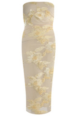 Bandeau Floral Lace Midi Dress