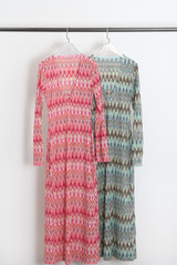 Wavy Layers Ring Neck Maxi Dress