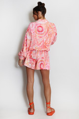 Printed Lightweight Bomber Jacket And Shorts