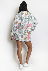 Printed Lightweight Bomber Jacket And Shorts