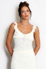 Textured Milk Maid Top