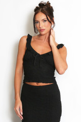 Textured Milk Maid Top