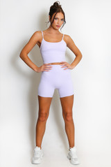 Active Strappy Crop Top And Shorts Set