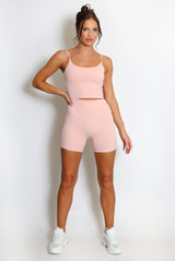 Active Strappy Crop Top And Shorts Set