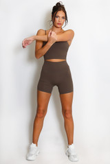 Active Strappy Crop Top And Shorts Set