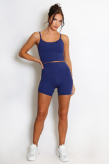 Active Strappy Crop Top And Shorts Set