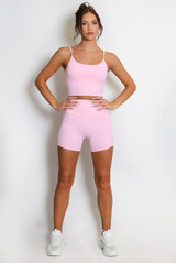 Active Strappy Crop Top And Shorts Set