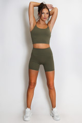 Active Strappy Crop Top And Shorts Set