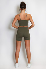 Active Strappy Crop Top And Shorts Set