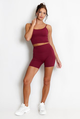 Active Strappy Crop Top And Shorts Set