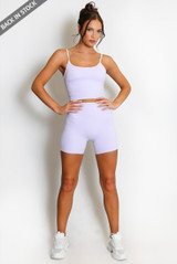 Active Strappy Crop Top And Shorts Set