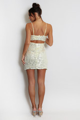 Cut Out Back Sequin Mini Dress