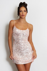 Cut Out Back Sequin Mini Dress