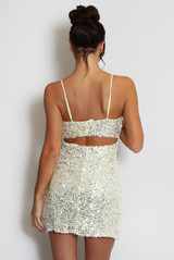 Cut Out Back Sequin Mini Dress