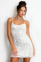 Cut Out Back Sequin Mini Dress