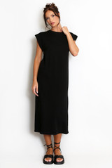 Cap Sleeve Midi Dress