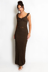 Textured Maxi Skirt