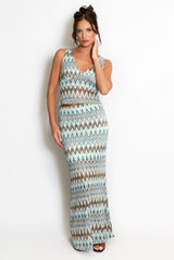 Zig Zag V Neck Top