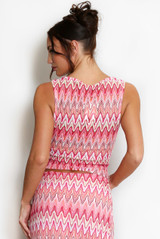 Zig Zag V Neck Top