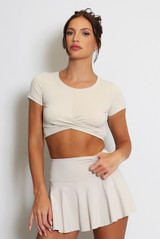 Twist Front Gym Crop Top