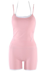 Double Strap Contrast Piping Vest And Shorts Set
