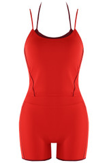 Double Strap Contrast Piping Vest And Shorts Set