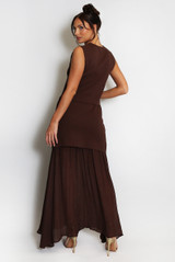 Fine Knit Waistcoat And Maxi Skirt Set