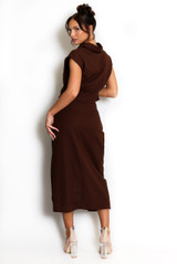 Linen Wrap Skirt With Buckle Detail