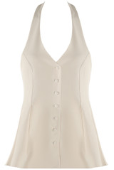 Peplum Hem Halter Neck Waistcoat