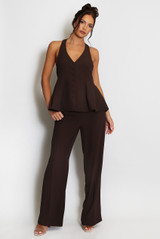 Pleated Straight Leg Trousers