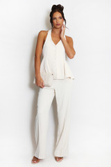 Pleated Straight Leg Trousers