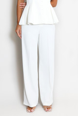 Pleated Straight Leg Trousers