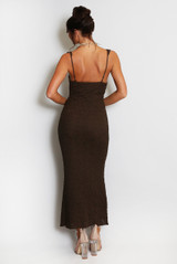 Textured Milkmaid Maxi Dress