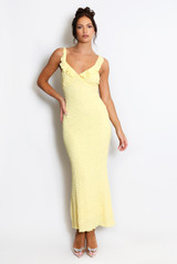 Textured Milkmaid Maxi Dress