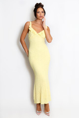 Textured Milkmaid Maxi Dress