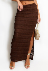 Lace Panelled Maxi Skirt