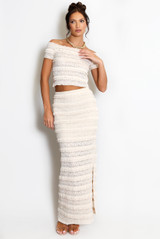 Lace Panelled Maxi Skirt